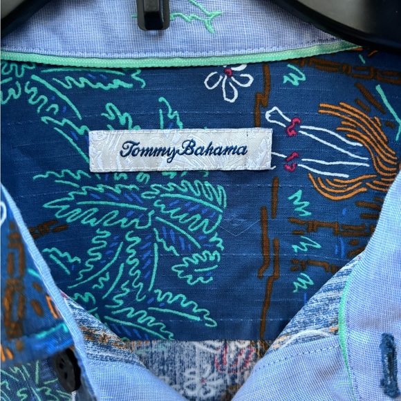 Tommy Bahama Men’s Hula Hideaway Short Sleeve Silk Button-Up Shirt Medium‎ - Picture 8 of 9